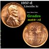 Image 1 : 1957-d Lincoln Cent 1c Grades Choice+ Unc RD