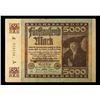 Image 2 : 1922 Germany (Weimar) 5000 Marks Post-WWI Hyperinflation Banknote P# 81a Grades Select AU