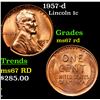 Image 1 : 1957-d Lincoln Cent 1c Grades GEM++ Unc RD