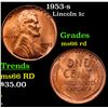Image 1 : 1953-s Lincoln Cent 1c Grades GEM+ Unc RD