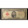 Image 2 : 1928c $5 Red Seal United States Note Grades vf+