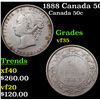 Image 1 : 1882C Canada 50C grades vf25