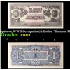 Image 1 : 1942-1945 Malaysia (Japanese WWII Occupation) 1 Dollar "Banana Money" Banknote P# M5c Grades Select 
