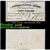 Image 1 : 1861 C.S.A. $40 Intrest Note Grades Choice AU/BU Slider