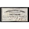Image 2 : 1861 C.S.A. $40 Intrest Note Grades Choice AU/BU Slider