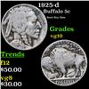 Image 1 : 1925-d Buffalo Nickel 5c Grades vg+