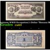 Image 1 : 1942-1945 Malaysia (Japanese WWII Occupation) 1 Dollar "Banana Money" Banknote P# M5c Grades Select 