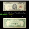 Image 1 : 1963 $5 Red seal United States Note Grades vf+