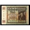 Image 2 : 1922 Germany (Weimar) 5000 Marks Post-WWI Hyperinflation Banknote P# 81a Grades vf+