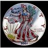 Image 2 : 2001 Painted Silver Eagle Silver Eagle Dollar $1