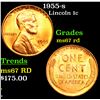 Image 1 : 1955-s Lincoln Cent 1c Grades GEM++ Unc RD
