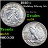 1929-s Walking Liberty Half Dollar 50c Graded au58 By SEGS
