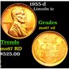 1955-d Lincoln Cent 1c Grades GEM++ Unc RD