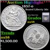 ***Auction Highlight*** 1857-o Seated Half Dollar 50c Graded au58 BY SEGS (fc)