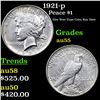 1921-p Peace Dollar $1 Grades Choice AU