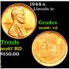 1944-s Lincoln Cent 1c Grades GEM++ RD