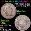 ***Auction Highlight*** 1797 Plain Edge Liberty Cap half cent 1/2c Graded f15 By SEGS (fc)