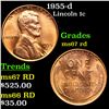 1955-d Lincoln Cent 1c Grades GEM++ Unc RD