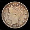 Image 2 : 1894 Liberty Nickel 5c Grades vf++