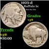 Image 1 : 1925-d Buffalo Nickel 5c Grades vg, very good