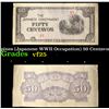 Image 1 : 1942 Philippines (Japanese WWII Occupation) 50 Centavos Note P#?105 Grades vf+