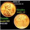 Image 1 : 1951-d Lincoln Cent 1c Grades Gem+ Unc RD