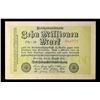 Image 2 : 1923 Germany (Weimar) 10 Million Marks Post-WWI Hyperinflation Banknote P# 106a Grades Choice AU/BU 