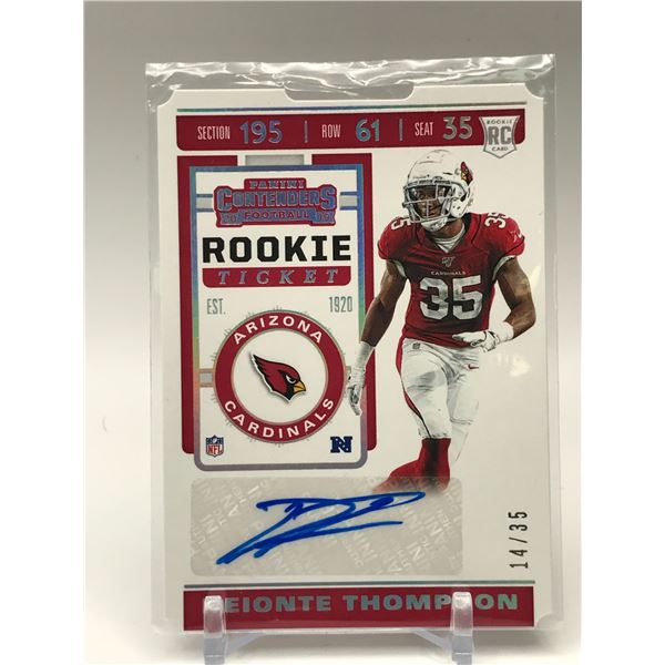 PANINI CONTENDERS ROOKIE TICKET #281 DEIONTE THOMPSON AUTO ROOKIE NUMBERED 14/35