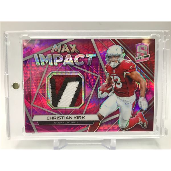 2019 PANINI SPECTRA MAX IMPACK  #MI-11 CHRISTIAN KIRK PATCH CARD NUMBERED 14/15