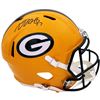 Image 1 : Davante Adams Auto Green Bay Packers Yellow Full Size Replica Speed Helmet Beckett AUTHENTICATED