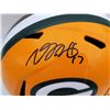 Image 2 : Davante Adams Auto Green Bay Packers Yellow Full Size Replica Speed Helmet Beckett AUTHENTICATED