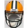 Image 5 : Davante Adams Auto Green Bay Packers Yellow Full Size Replica Speed Helmet Beckett AUTHENTICATED