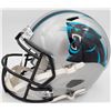 Image 4 : Christian McCaffrey Autographed Carolina Panthers Silver Full Size Speed Replica Helmet Beckett