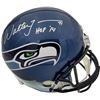 Image 1 : Walter Jones Autographed Seattle Seahawks Blue Full Size Replica Helmet "HOF 14" MCS Holo