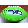 Image 1 : Russell Wilson Autographed Green Logo Football Seattle Seahawks RW Holo