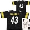 Image 1 : Pittsburgh Steelers Troy Polamalu Autographed Black Jersey Beckett