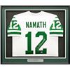 Image 1 : New York Jets Joe Namath Autographed Framed White Jersey Beckett