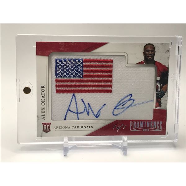 2013 PANINI PROMINENCE NO.106 ALEX OKAFOR ROOKIE PATCH AUTO