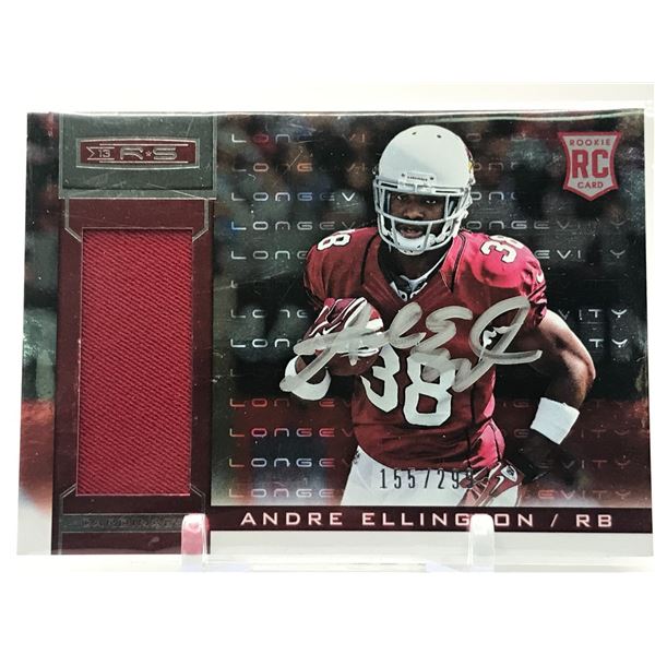 2013 PANINI ROOKIE AND STARS NO.202 ANDRE ELLINGTON ROOKIE PATCH AUTO