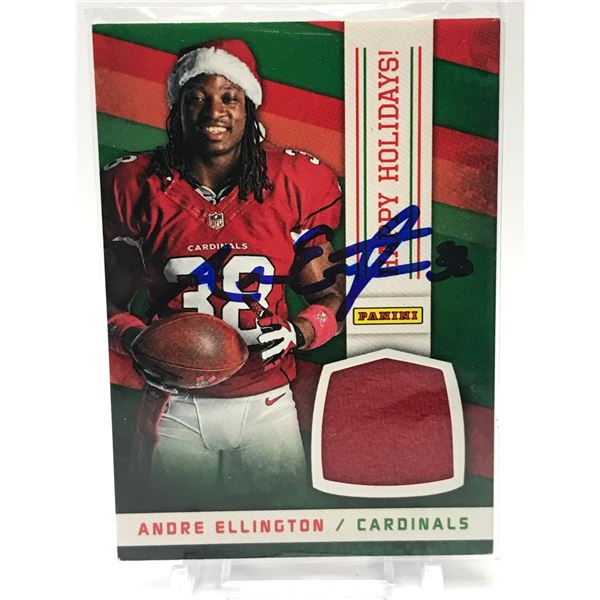 2014 PANINI NO.AE ANDRE ELLINGTON HAPPY HOLIDAYS PATCH AUTO