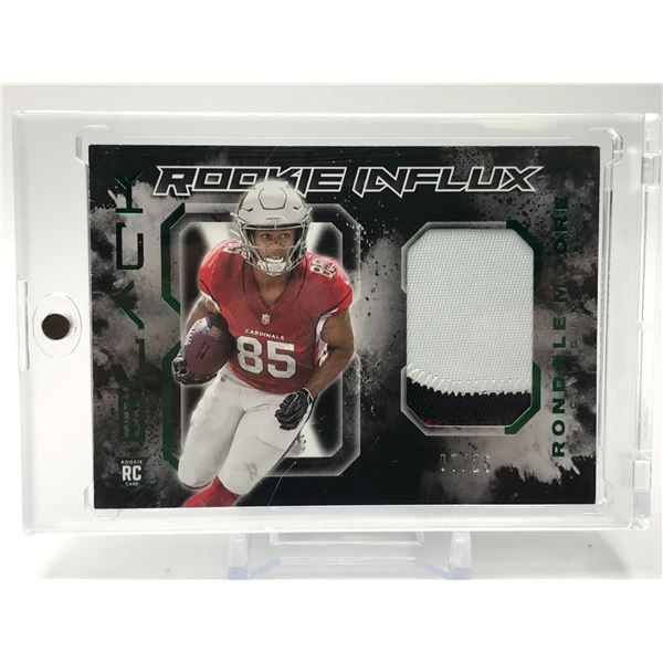 2021 PANINI BLACK NO.RI-RM RONDALE MOORE ROOKIE INFLUX PATCH 7/25