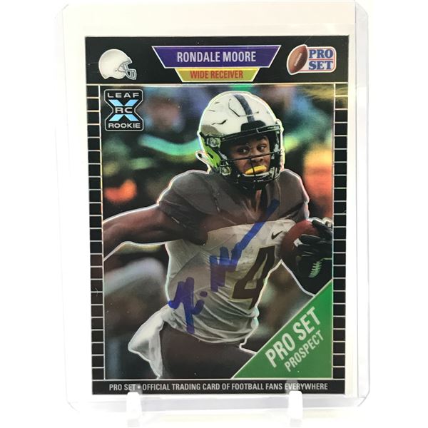 2021 LEAF PRO SET NO.79 RONDALE MOORE ROOKIE AUTO