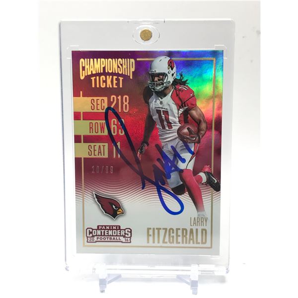 2016 PANINI CONTNDERS NO.15 LARRY FITZGERALD CHAMPIONSHIP TICKET AUTO