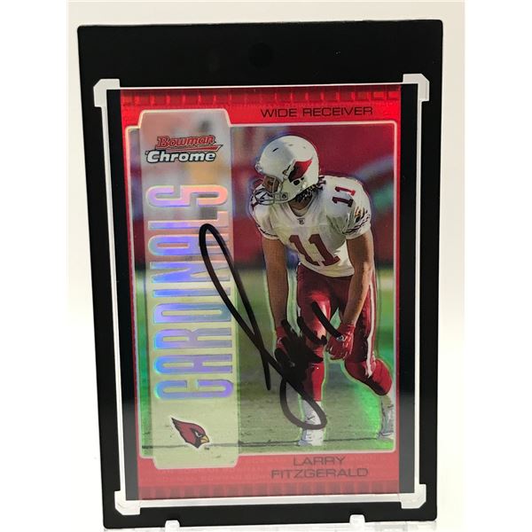 2005 TOPPS NO.105 LARRY FITZGERALD BOWMAN CHROME AUTO