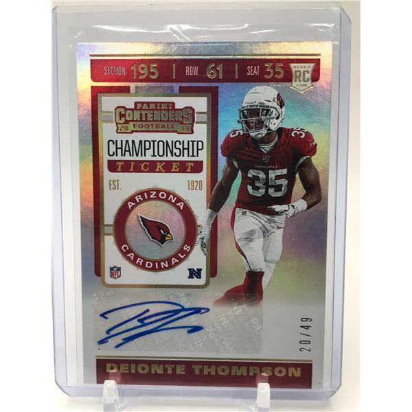 2019 PANINI CONTENDERS NO.281 DEIONTE THOMPSON CHAMPIONSHIP TICKET AUTO 20/49