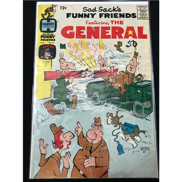 HARVEY COMICS NO.67 SAD SACK'S FUNNY FRIENDS FEAT THE GENERAL