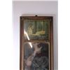 Image 2 : Vintage Framed Mirror with Pictures - 11 1/2" x 36"