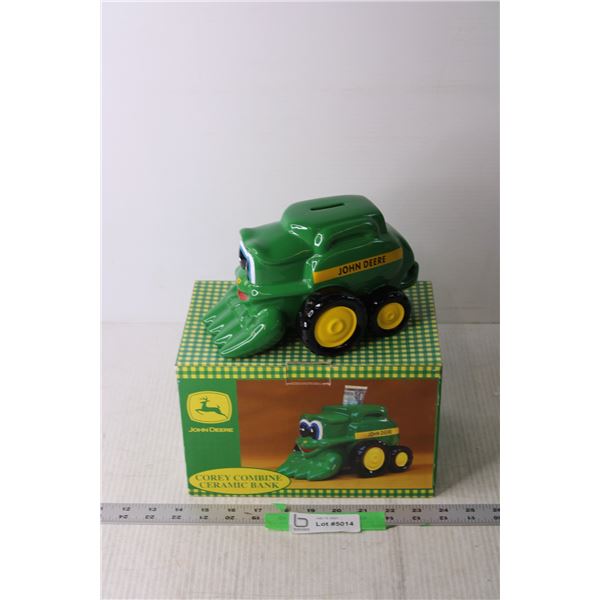 John Deere Corey Combine Ceramic Bank (NIB)