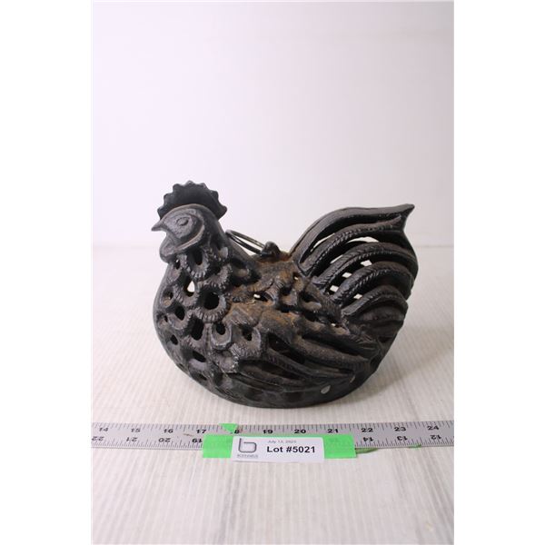 Metal Hen Statue