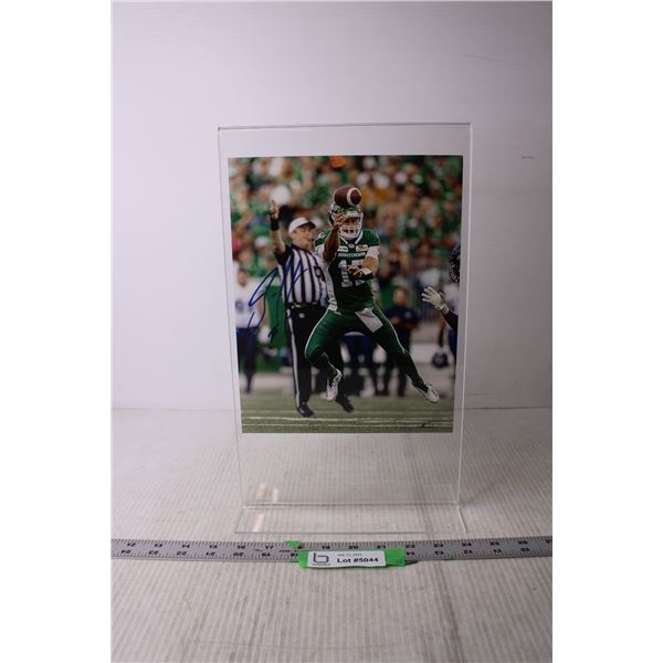 Saskatchewan Roughriders Autographed Photo in Plastic (Not Authenticated)